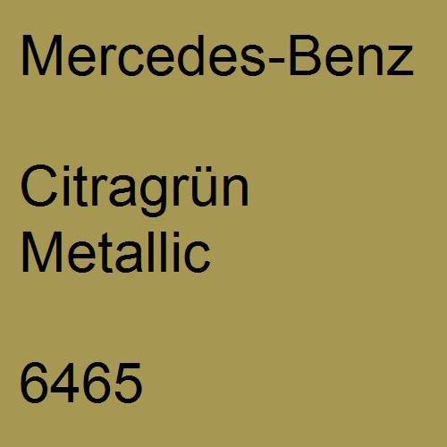 Mercedes-Benz, Citragrün Metallic, 6465.